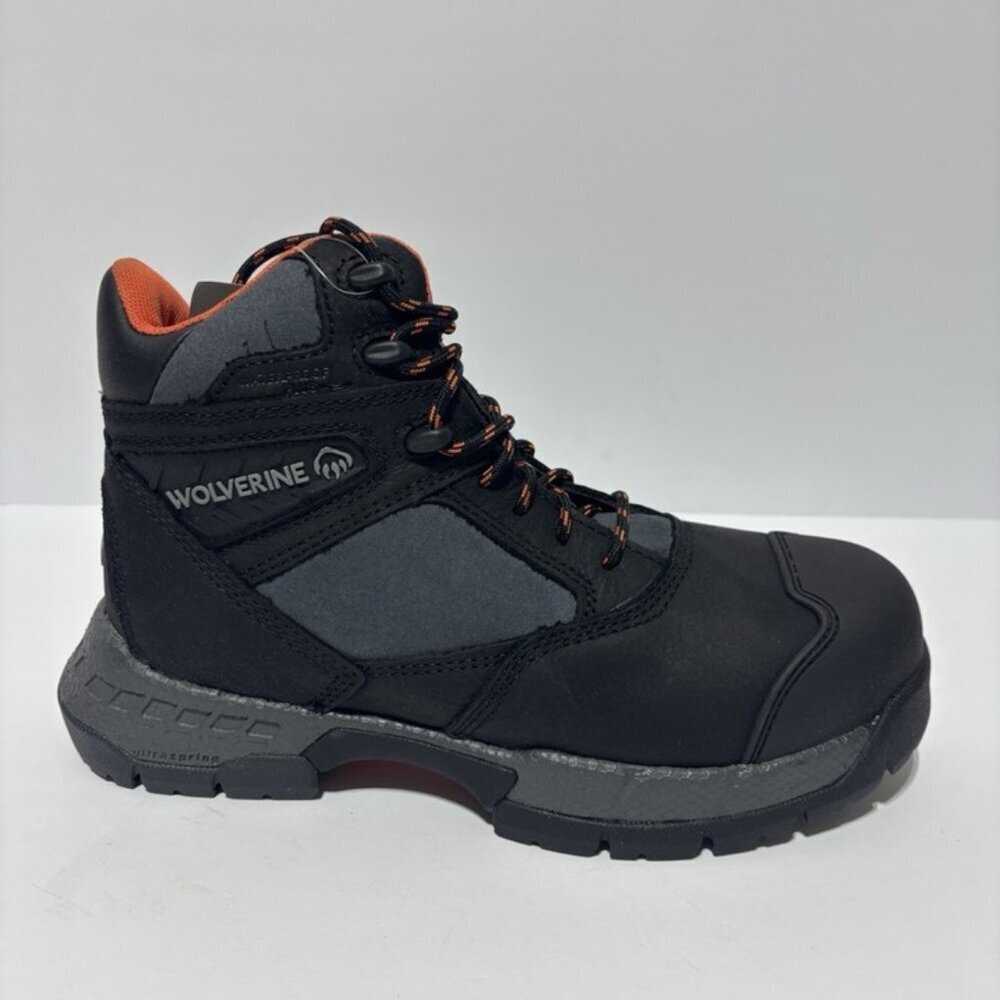 Wolverine Men’s Rush Ultraspring 6” Waterproof Work Boots, Size 7 EW